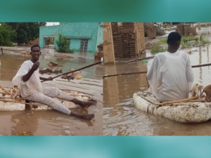 A Sudanese Hero Rescuing Puppies Amid Floods Celebrated Online