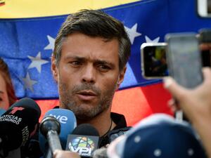 Venezuelan opposition politician Leopoldo López outside the Spanish embassy in Caracas, in 2019. Photo: Juan Barreto/AFP via Getty Images Venezuelan opposition politician Leopoldo López outside the Spanish embassy in Caracas, in 2019. Photo: Juan Barreto/AFP via Getty Images