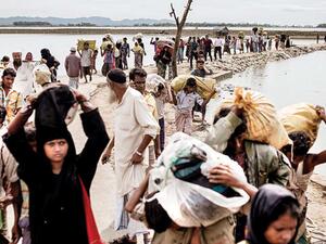 130,000 Rohingya Muslims who remain in refugee camps in Rakhine state live under “squalid and abusive” conditions (AFP)