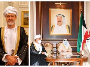 السلطان العُماني هيثم بن طارق في عزاء أمير الكويت