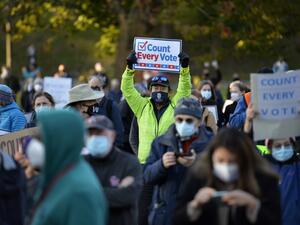 Democrats and Republicans were gearing up Wednesday for a possible legal showdown to decide the winner of the tight presidential race between Republican Donald Trump and Democratic challenger Joe Biden. Joseph Prezioso / AFP