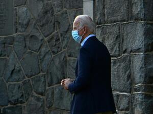 President-elect Joe Biden leaves after attending mass at Saint Ann Catholic Church on November 21, 2020 in Wilmington, Delaware. CHANDAN KHANNA / AFP President-elect Joe Biden leaves after attending mass at Saint Ann Catholic Church on November 21, 2020 in Wilmington, Delaware. CHANDAN KHANNA / AFP