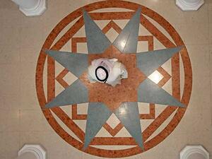 An Emirati visitor enters Sharjah Art Museum. (AFP)