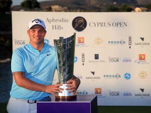 Shinwin celebrates his Aphrodite Hills Cyprus Open Victory