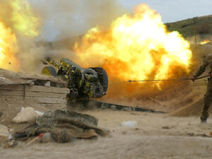 قصف مدفعي في إقليم قره باغ/ أرشيفية