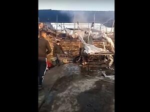 العراق.. حريق كبير في سوق النبي يونس بمدينة الموصل