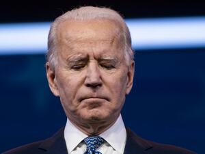 US President-Elect Joe Biden delivers remarks, before the holiday, at The Queen in Wilmington, Delaware on December 22, 2020. Alex Edelman / AFP