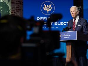 President-elect Joe Biden announces members of his climate and energy appointments at the Queen theater on December 19, 2020 in Wilmington, Delaware. Secretary of Interior nominee, Congresswoman Deb Haaland, is the first Native American nominated to the presidential cabinet. Joshua Roberts/Getty Images/AFP JOSHUA ROBERTS / GETTY IMAGES NORTH AMERICA / Getty Images via AFP