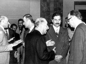 صدام حسين وأحمد حسن البكر وحافظ الأسد