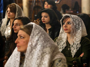 Palestinian Orthodox Christians attend a Christmas Mass (AFP File Photo)