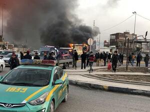متظاهرون في مدينة البصرة/ أرشيفية