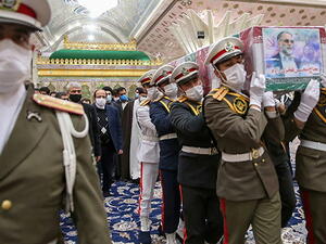 جنازة رئيس مركز الأبحاث والتكنولوجيا في وزارة الدفاع محسن فخري زادة