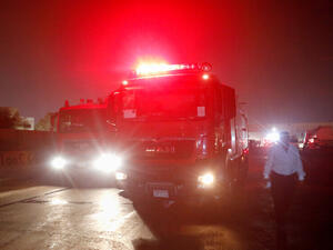 حريق بمستشفى مخصص لمرضى كورونا بمدينة العبور