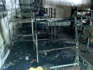 حريق بمركز إيواء للمهاجرين في البوسنة/ أرشيفية