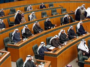 Kuwaiti MPs attend a parliament session at the national assembly in Kuwait City on January 5, 2021. YASSER AL-ZAYYAT / AFP