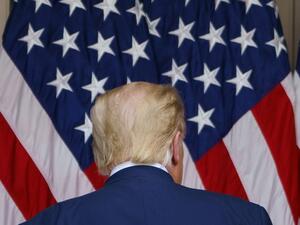 In this file photo US President Donald Trump makes his way from the Rose Garden after speaking on COVID-19 testing at the White House in Washington, DC on September 28, 2020. MANDEL NGAN / AFP