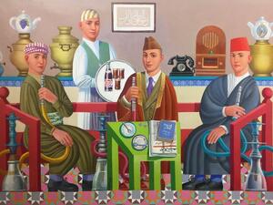 Artwork by Artist Faisal Laibi. (Instagram/ @hafezgallery)