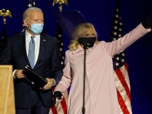 سيدة أمريكا الأولى مع زوجها جو بايدن