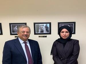 السفير عبدالله المعلمي والشيخة علياء آل ثاني