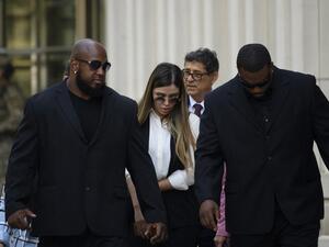 Emma Coronel Aispuro, 31, faces charges of conspiracy to traffick cocaine, methamphetamine, heroin and marijuana for importation into the United States, it said.  Johannes EISELE / AFP