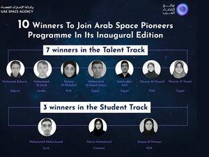 UAE Space Agency Announces 10 Winners To Join Arab Space Pioneers Programme in Its Inaugural Edition