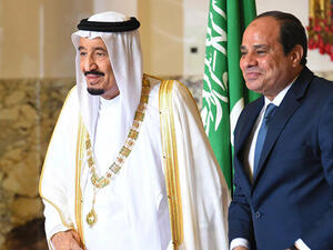 الرئيس المصري عبد الفتاح السيسي وملك السعودية سلمان بن عبد العزيز آل سعود