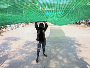 Myanmar protester will not go away! 