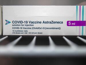 boxes of vials of the Oxford/AstraZeneca Covid-19 vaccine 