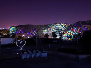 Noor Riyadh displays 33 light installations.