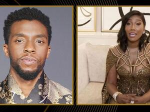 أرملة تشادويك بوسمان في حفل غولدن غلوب 