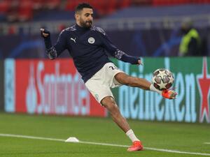 The Algeria winger scored twice and helped set-up another as Pep Guardiola's side got back to winning ways with a 5-2 victory over Southampton (Photo: AFP)