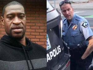 جورج فلويد (يسار)