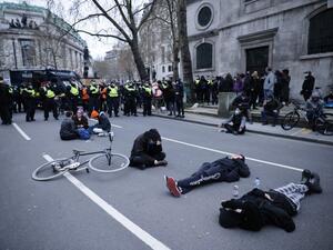 Crime bill protests in UK