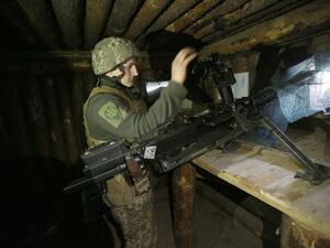 Serviceman on the Ukrainian border