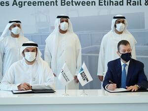 Ruler Of Ras Al Khaimah Attends Signing Ceremony OF Agreement Between Etihad Rail And Stevin Rock