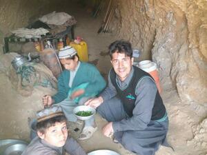 Lunch inside a cave at Jamrud Khyber 