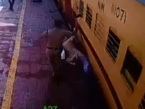 Elderly man's life saved of moving train