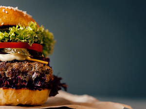 Delicious fresh homemade burger 