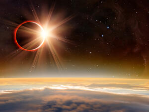 Solar Eclipse "Elements of this image furnished by NASA 