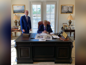 Stephen Miller and Donald Trump