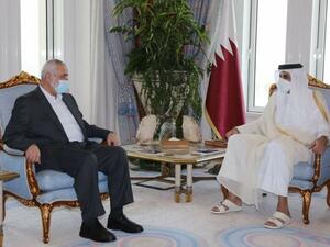 هنية يشكر أمير قطر لتخصيص نصف مليار دولار لإعادة إعمار غزة