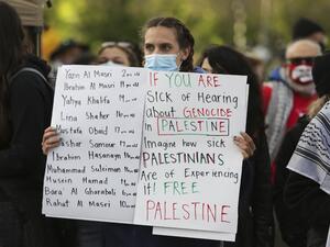 Hundreds gather at Israeli Embassy in Washington, D.C.