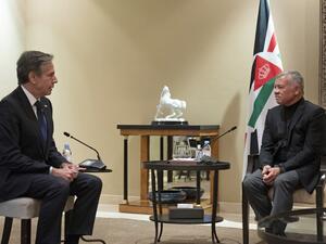 King Abdullah received US secretary of state.