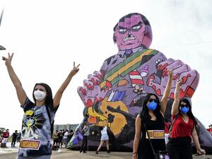 Brazilian protesters hit the streets to call for Bolsonaro's impeachment.