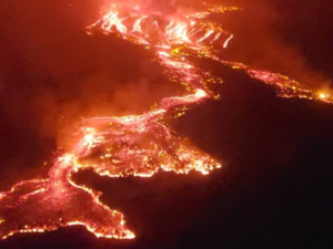 Lava from the Nyiragongo volcano 