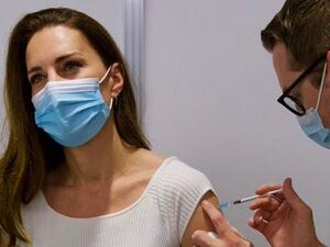 Kate Middleton received her first dose of the COVID-19 vaccine