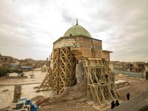 بدعم إماراتي.. مشروع إعادة إعمار الجامع النوري ومنارته