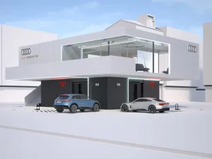 أودي تكشف عن تصميم مستقبلي لمحطات شحن السيارات الكهربائية