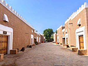Traditional houses in the heart of Hail city, in northern Saudi Arabia