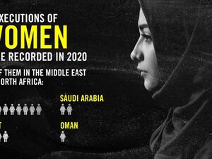 Human rights organization slams high number of women executed last year.